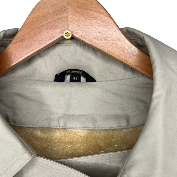 Spiegel khaki double breasted belted trench coat removable liner Sz 48 - Picture 4 of 9